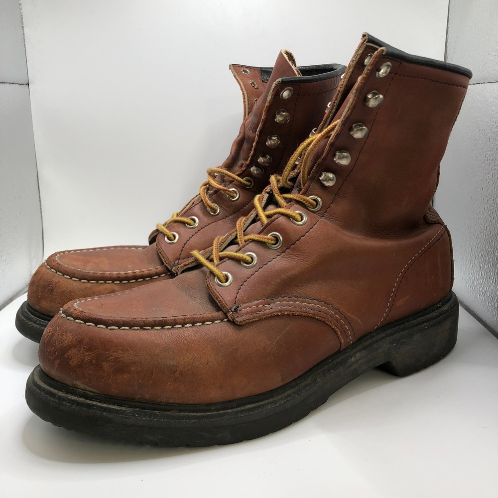 Red Wing 1908 Mens Brown Leather steel toe  Work Boots  USA Size 7.5 D